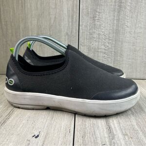 OOFOS OOmg eeZee Black Slip On Comfort Mule Recovery Shoes Womens Size 8.5